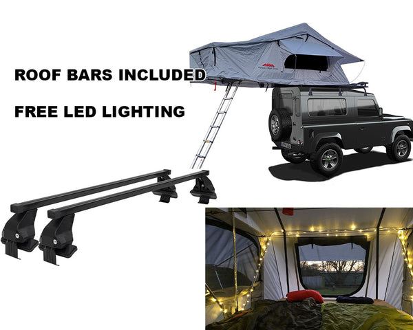 Extended Ventura Deluxe 1.4 Roof Top Tent + Roof Bars + FREE LED Light – Ventura Roof Tents