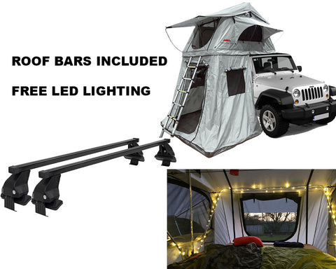Ventura Deluxe 1.4 Roof Top Tent + Annex + Roof Bars + FREE LED Lighting
