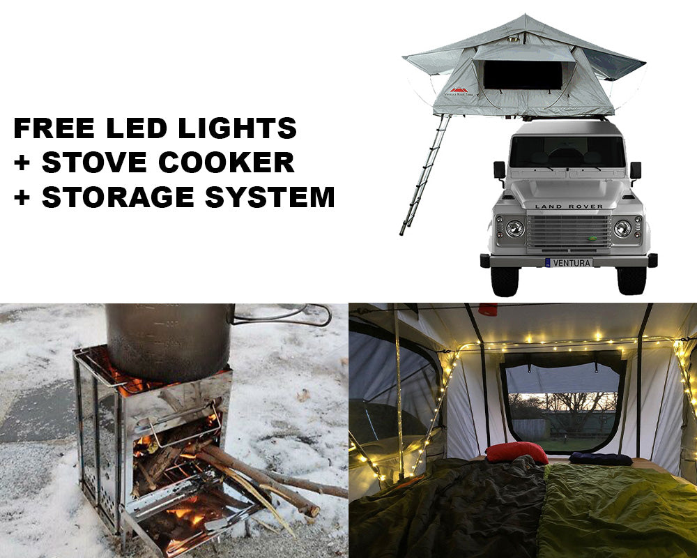 roof top tent storage Ventura Deluxe 1.4 Roof Top Tent + Stove Cooker + Storage Hooks – Ventura Roof Tents