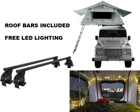 Ventura Deluxe 1.4 Roof Top Tent + Roof Bars + FREE LED Lighting
