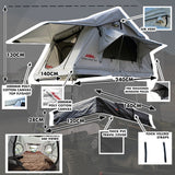Ventura Deluxe 1.4 Roof Top Tent + Extra Mattress + LED Lighting