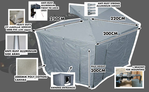 270 markise foxwing Ventura 270 Degree Foxwing Awning + Walls (IN STOCK) – Ventura Roof Tents