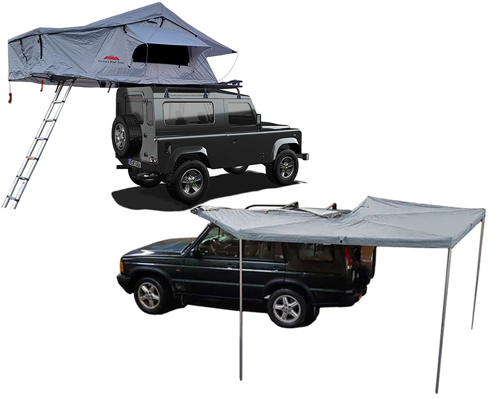 rooftop tent with awning Extended Ventura Deluxe 1.4 Roof Top Tent + 270 Awning – Ventura Roof Tents