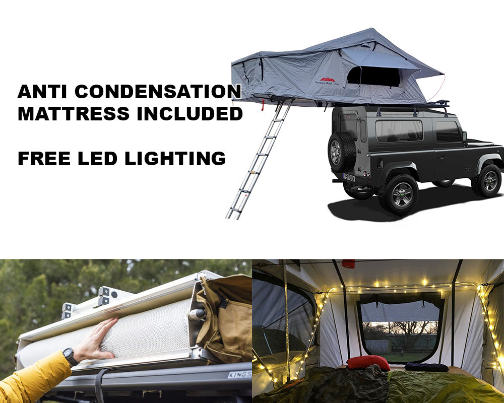 ventura roof top tent Extended Ventura Deluxe 1.4 Roof Top Tent + Extra Mattress + LED Light – Ventura Roof Tents