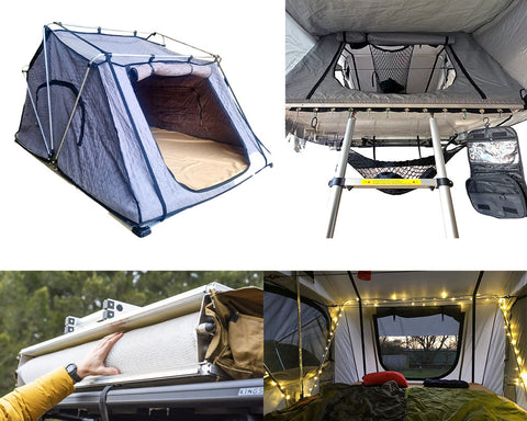 Thermal Liner + Full Camping Storage Bundle + Anti Condensation Mattress + LED Lighting