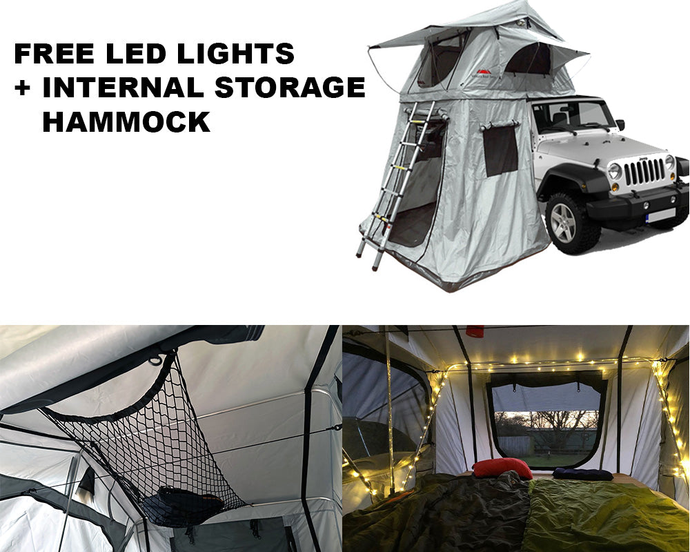 Ventura Deluxe 1.4 Roof Top Tent Annex FREE LED Lights FREE Internal Storage Hammock