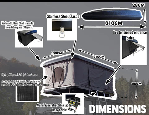 ventura xl fiberglas hartschalen dachzelt NEW Ventura XL Fibreglass Hardshell Roof Tent (£50 PRE ORDER DEPOSIT) – Ventura Roof Tents